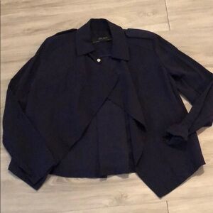 Zara Navy Blue Military Style Light Jacket XS